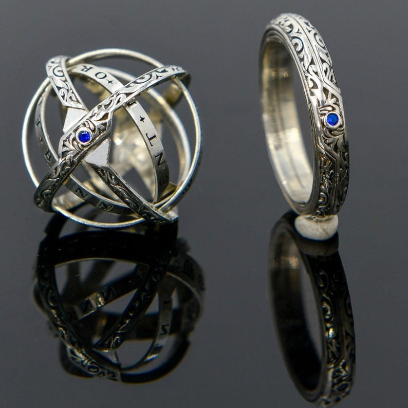 Astronomical Spinner Ring | Silver Rings For Women And Men Gold Design Ring For Gents Astronomical Creative Cosmic Ring