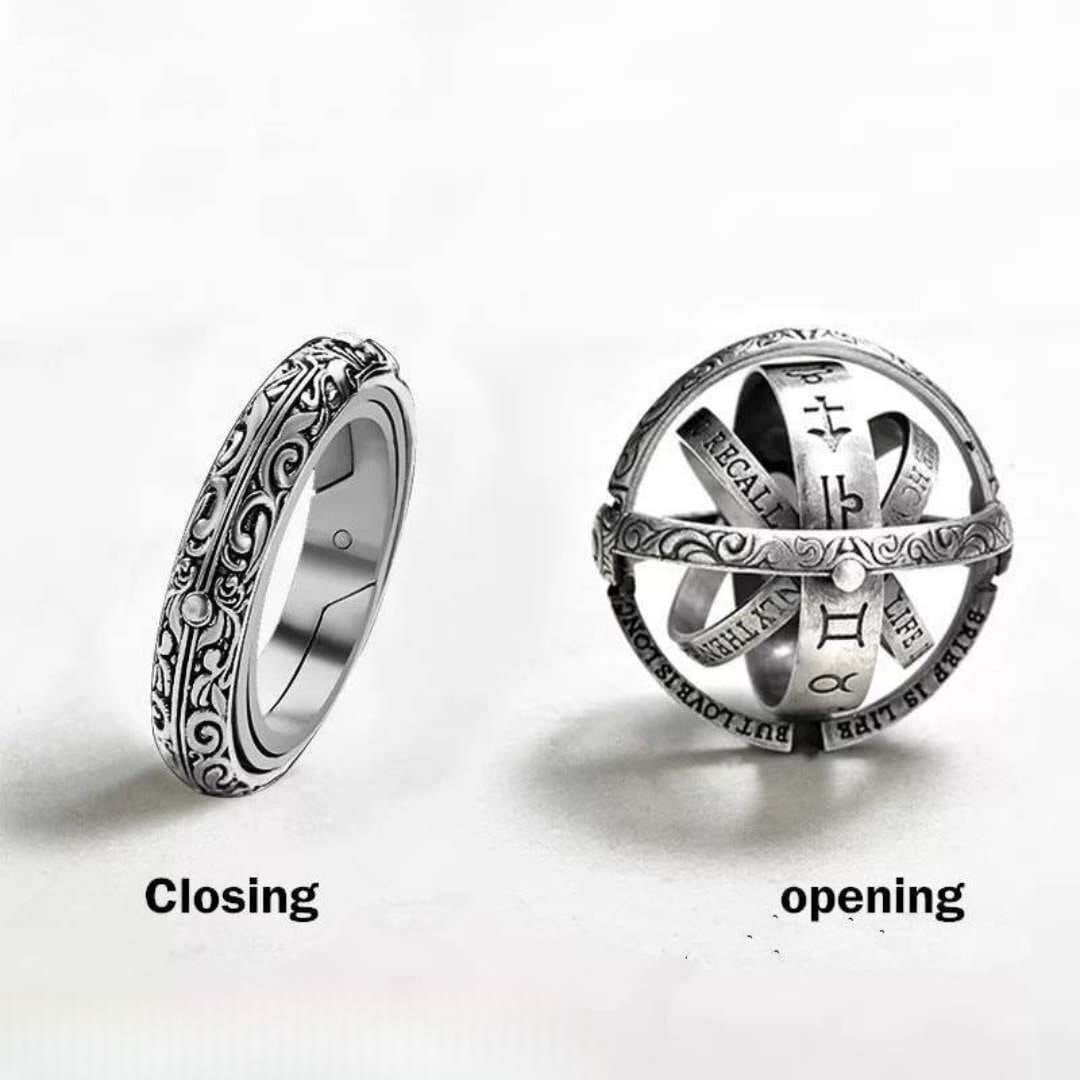 Astronomical Spinner Ring | Silver Rings For Women And Men Gold Design Ring For Gents Astronomical Creative Cosmic Ring