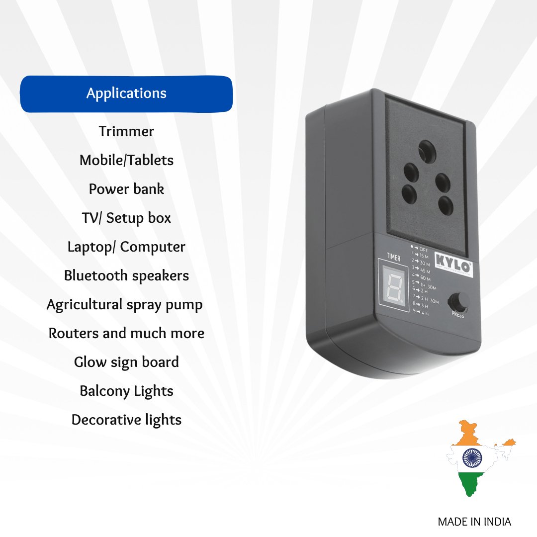 Automatic Cut Off Timer Socket Plug | Electronics Components Electric Timer Plug Sockets Automatic Cut Off Timer Socket Plug