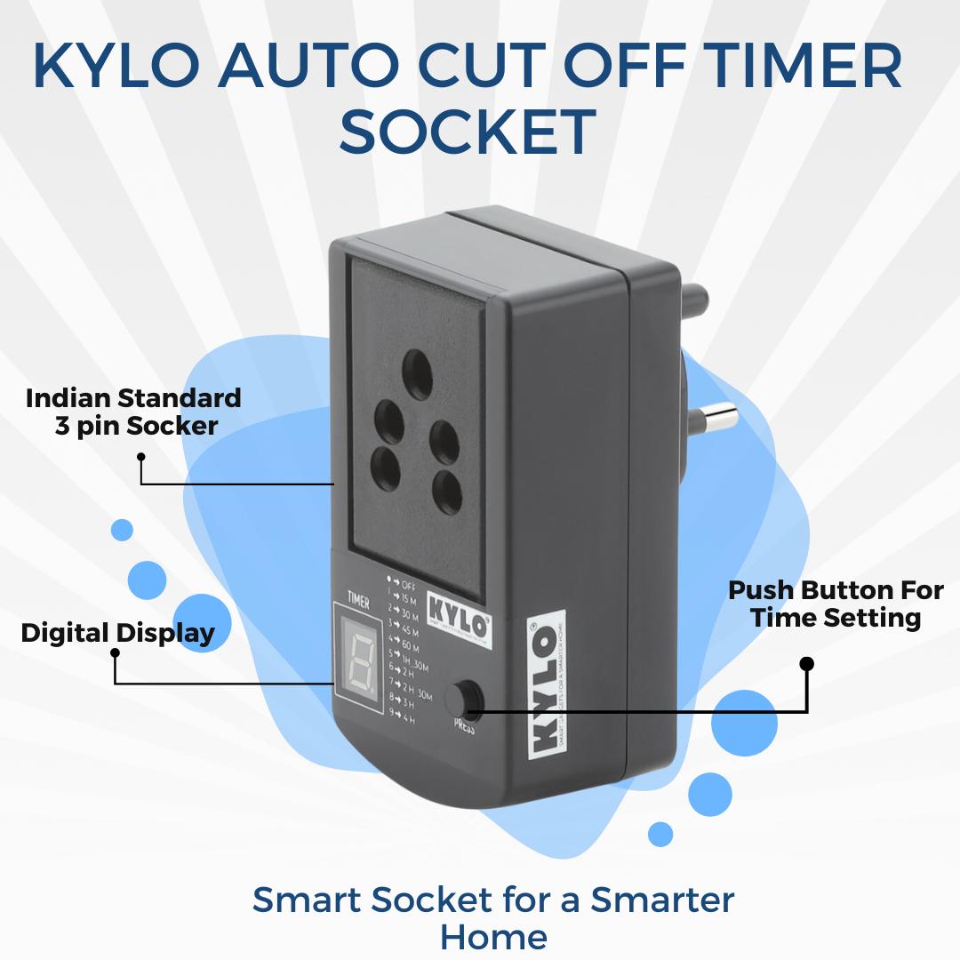 Automatic Cut Off Timer Socket Plug | Socket Plug Electronics Components Electric Timer Plug Sockets - Automatic Cut Off Timer Socket Plug