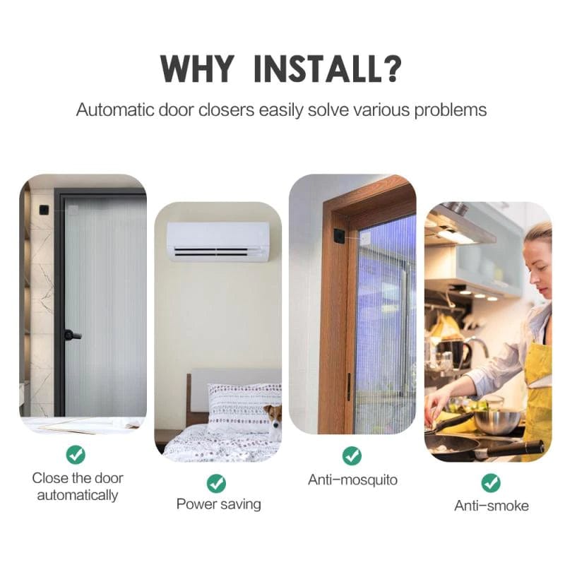 Automatic Modern Hydraulic Door Accessories - Self-adhesive Door Closer Self-adhesive Door Closer