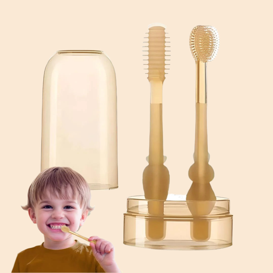 Baby Brushing Kit | Tongue Cleaner Brushing Teeth Baby Toothbrush Infant Soft Cleaner - Baby Brushing Kit