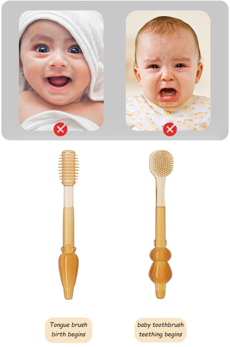Baby Brushing Kit | Tongue Cleaner Brushing Teeth Baby Toothbrush Infant Soft Cleaner - Baby Brushing Kit