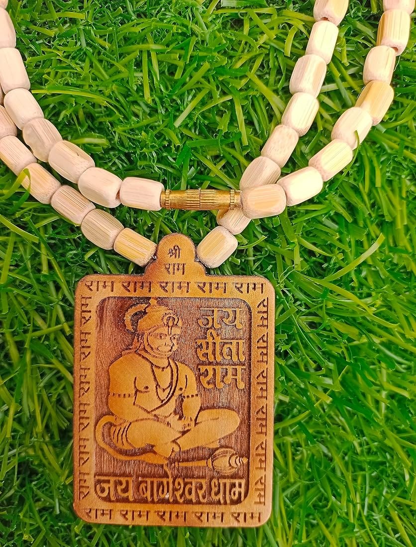 Bageshwar Dham Rudraksha Tulsi Kanthi Mala Hanuman Locket (Buy 1 Get 1 Free) Bageshwar Hanuman Mala (Buy 1 Get 1 Free)
