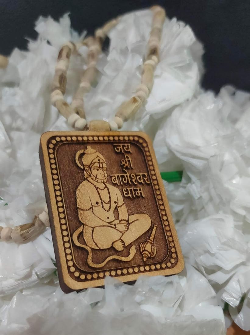 Bageshwar Dham Rudraksha Tulsi Kanthi Mala Hanuman Locket (Buy 1 Get 1 Free) Bageshwar Hanuman Mala (Buy 1 Get 1 Free)