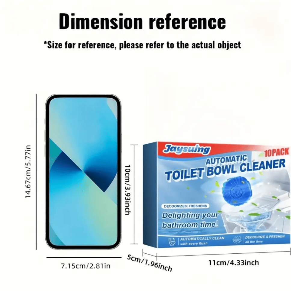 Blue Bubble Toilet Cleaner (Buy 1 Get 2 Free) | Toilet Cleaner Bathroom Cleaning Tablets Washroom Cleanliness Blue Bubble Toilet Cleaner (Set of 10)