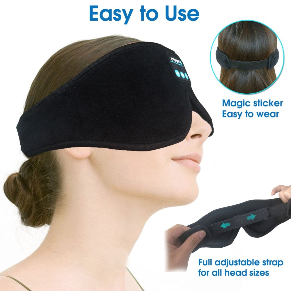 Bluetooth Audio Sleep Mask | Sleep Well Eye Mask For Sleeping Blindfold Eye Cover Sound Sleep - Bluetooth Audio Sleep Mask