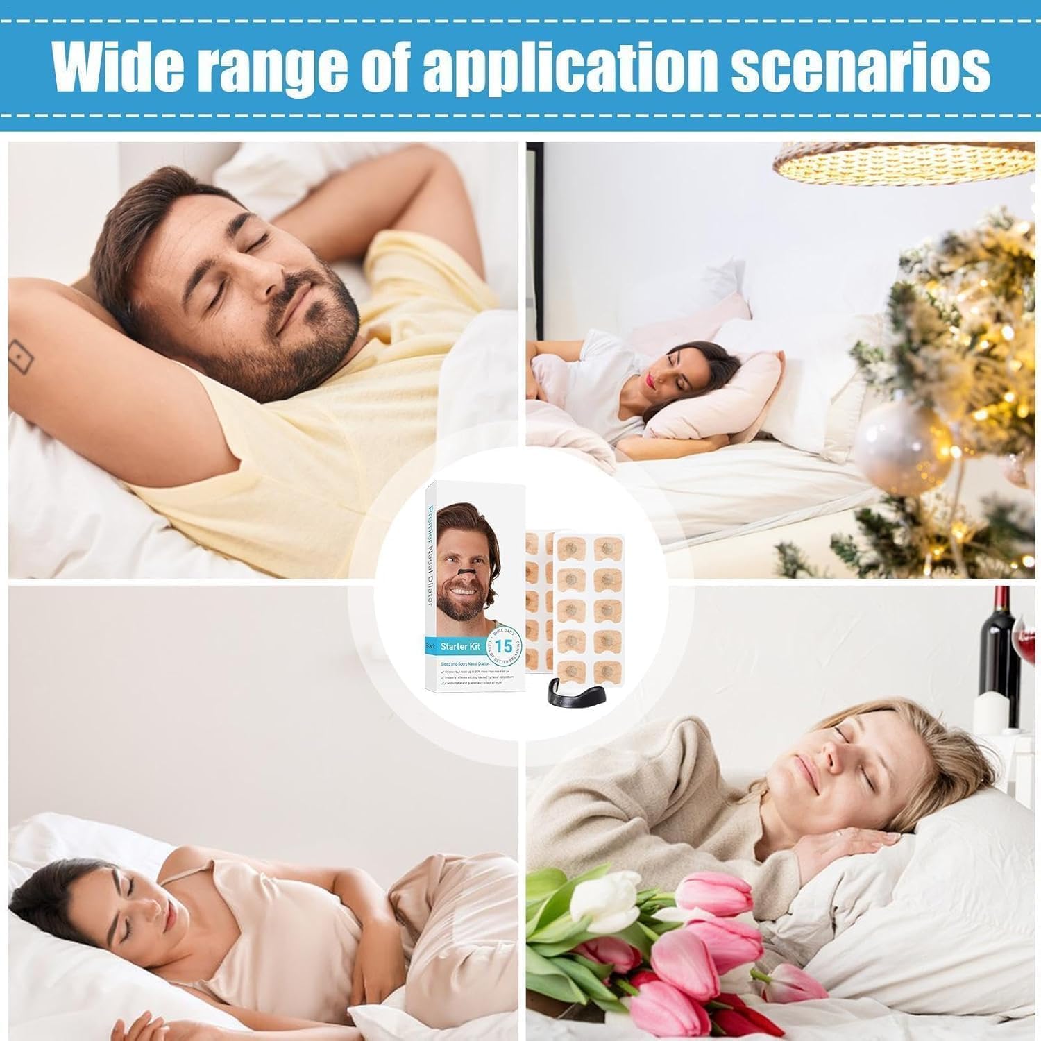 Breathing Nasal Strip Kit | Strip For Nose Snoring Device Nasal Strips Anti Snoring Breathing Nasal Strip Kit