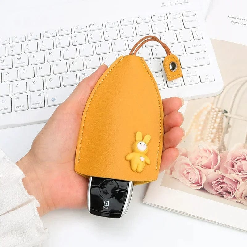Bunny Pullout Key Pouch | Key Holder Car Key Cover Leather Pouch Keychain Holder Bunny Pullout Key Pouch