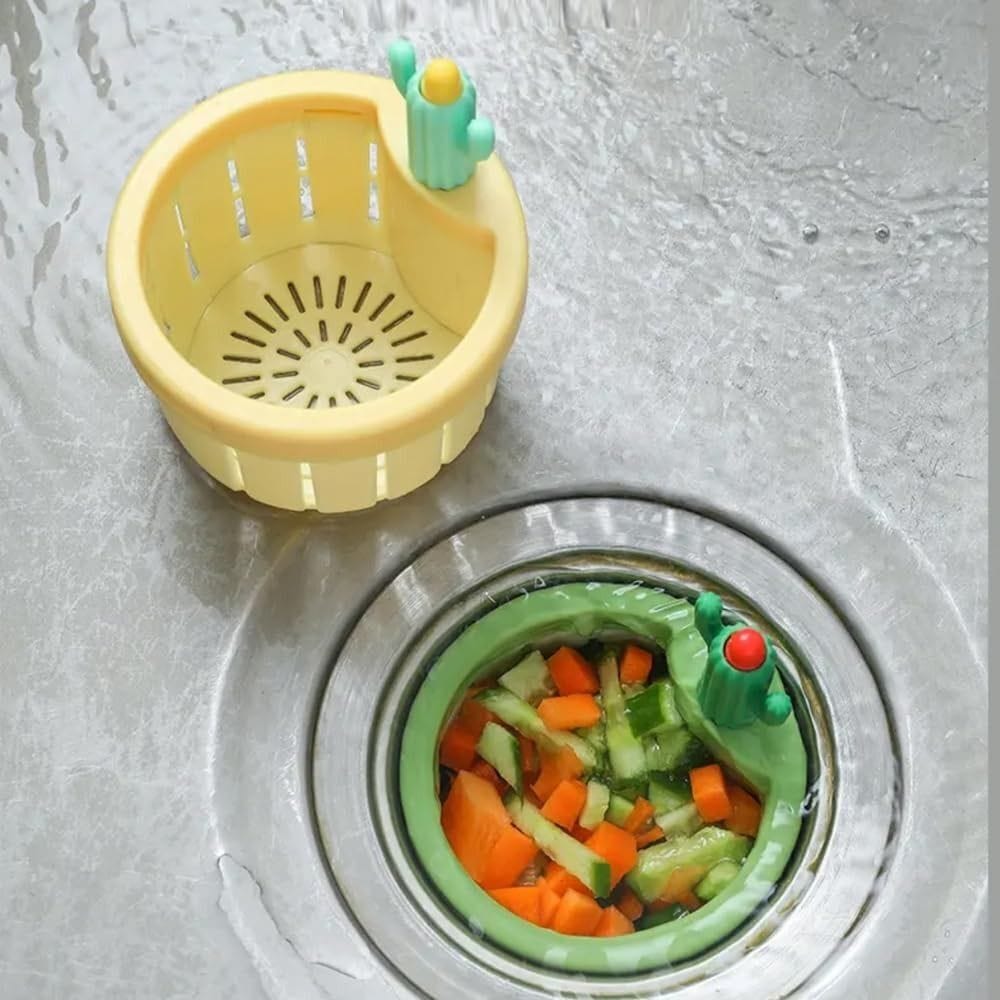 Cactus Kitchen Sink Drain Strainer (Set of 2) | Kitchen Sink Washbasin Cleaning Strainer Basket Cactus Kitchen Sink Drain Strainer (Set of 2)