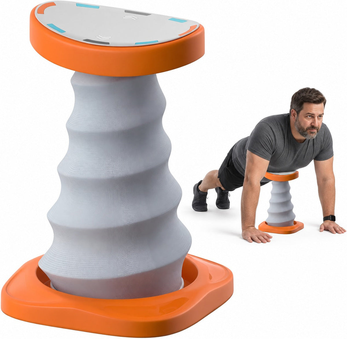 Spring-Assisted Push-Up Trainer