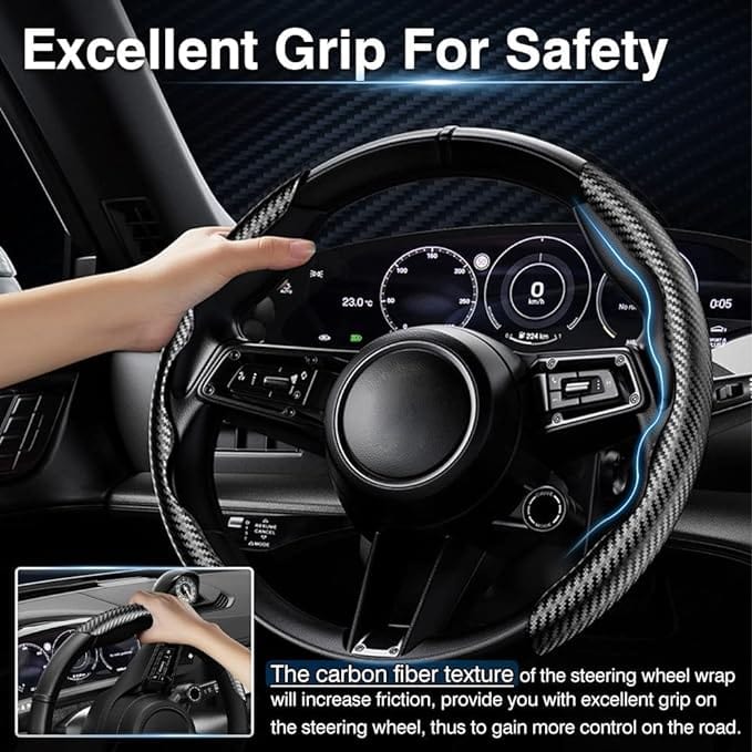 Car Accessories Fiber Steering Cover - Car Steering Wheel Cover (2 Side Set) Car Steering Wheel Cover (2 Side Set)