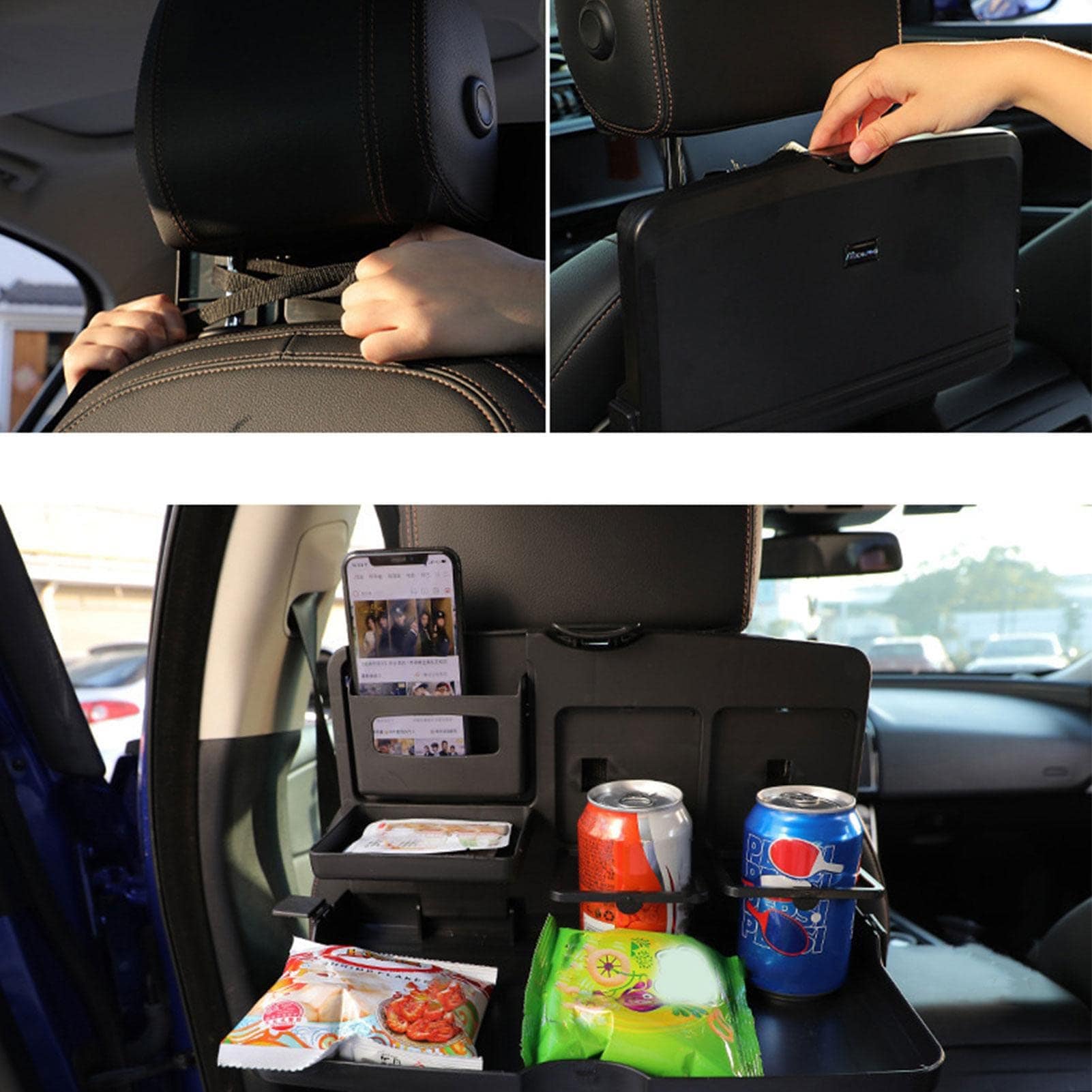 Car Back Seat Organizer Rear Seat Tray Bottle Holder Car Back Seat Organizer Tray