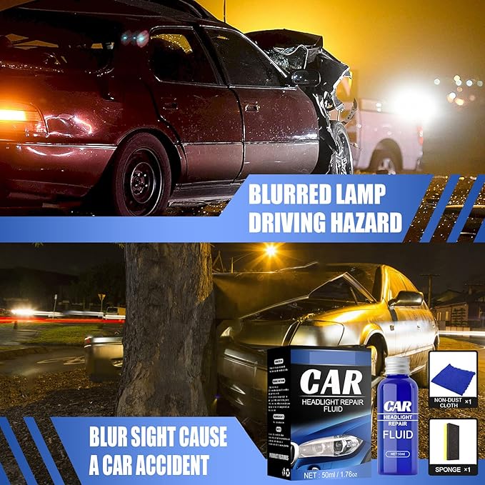 Car Headlight Repair Fluid(Pack of 2) | Repair Car Maintainence Headlight Repairing Fluids From Scratch - Car Headlight Repair Fluid (Pack of 2)