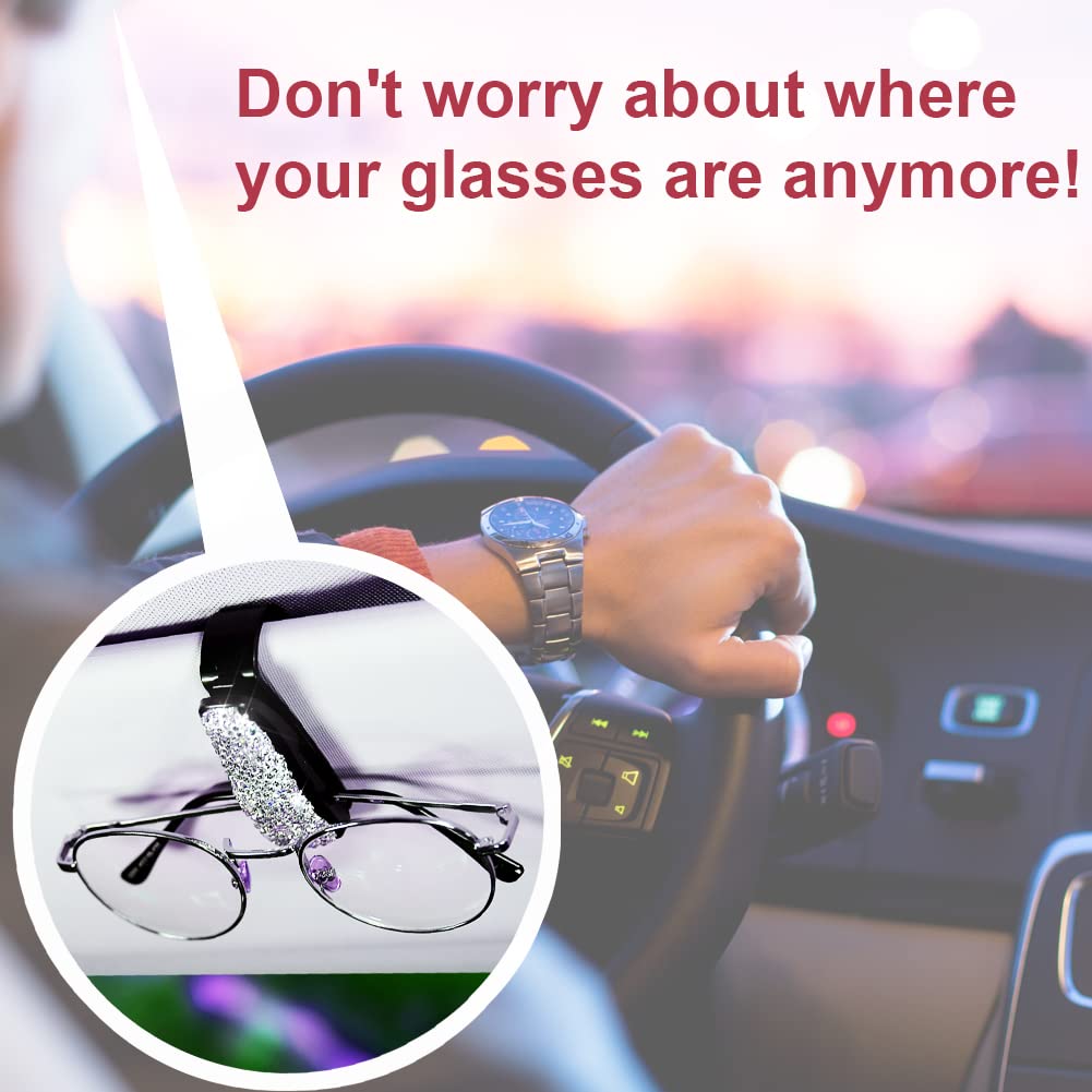 Car Visor Glasses Clip (Set of 2) | Eyewear Glasses Sunglass Car Holder Clip Ons Car Visor Glasses Clip (Set of 2)
