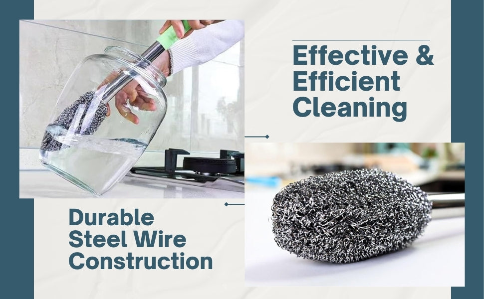 Cleaner Scrubber Brush (Pack of 2) | Toilet Cleaner Bottle Brush Bathroom Crubber Brush - Cleaner Scrubber Brush (Pack of 2)