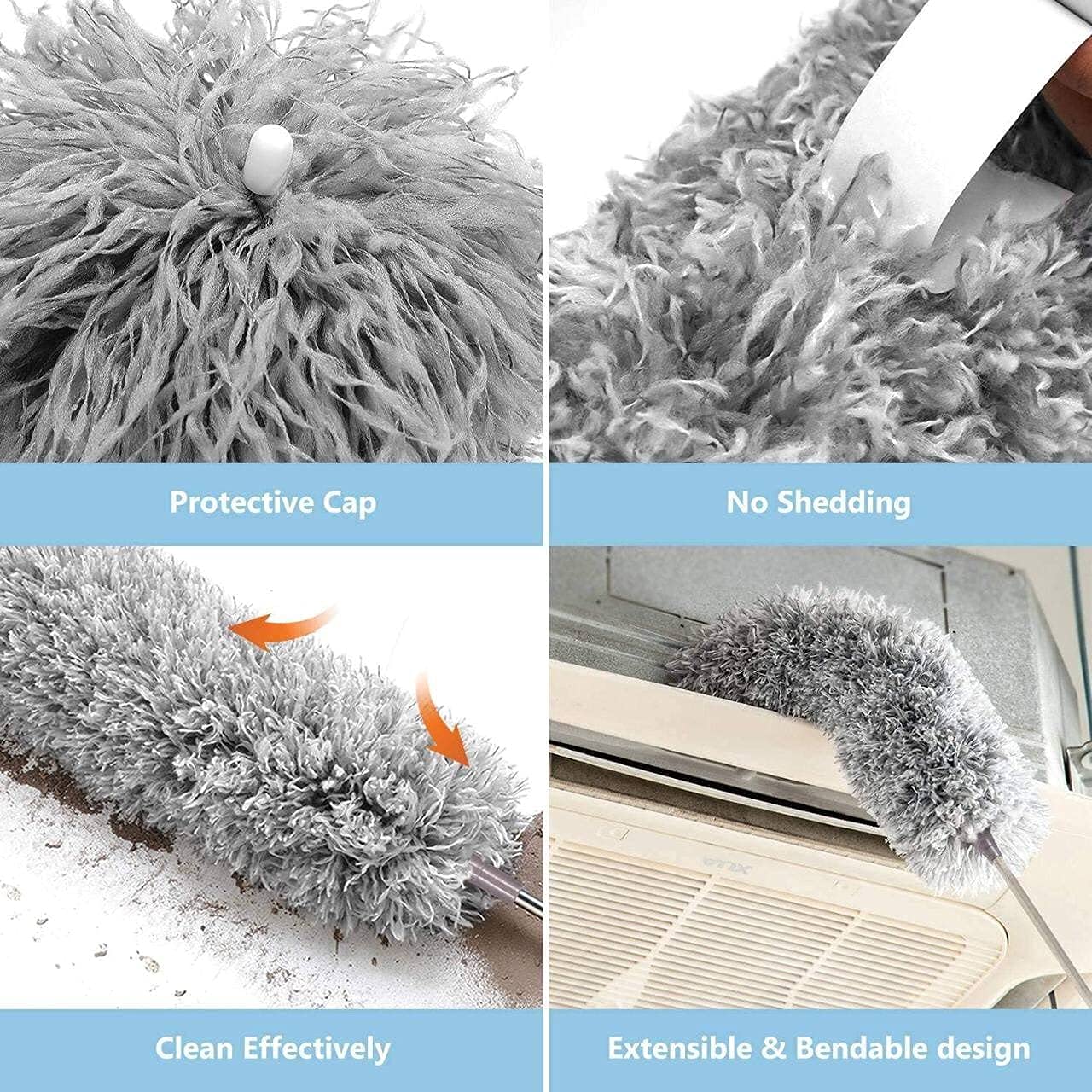 Cleaning Microfiber Fan Duster Fan Cleaner Duster Roof Cleaning - Bendable & Extendable Fan Ceiling Duster Bendable Extendable Fan Ceiling Duster