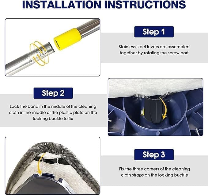 Cleaning Mop Floor Cleaner Rotating Microfiber Pocha - Multifunctional Triangular Mop - Multifunctional Triangular Mop