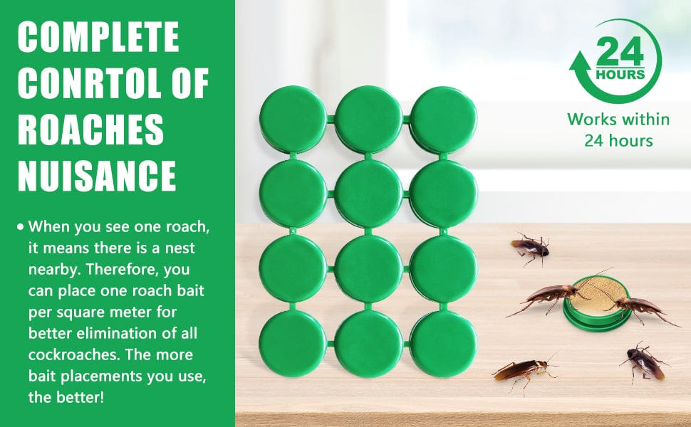 Cockroach Repellant Gel (Pack of 2) | Cockroach Killer Gel Spray At Home Cockroach Infestation Bait Cockroach Repellant Gel (Pack of 24 pcs)