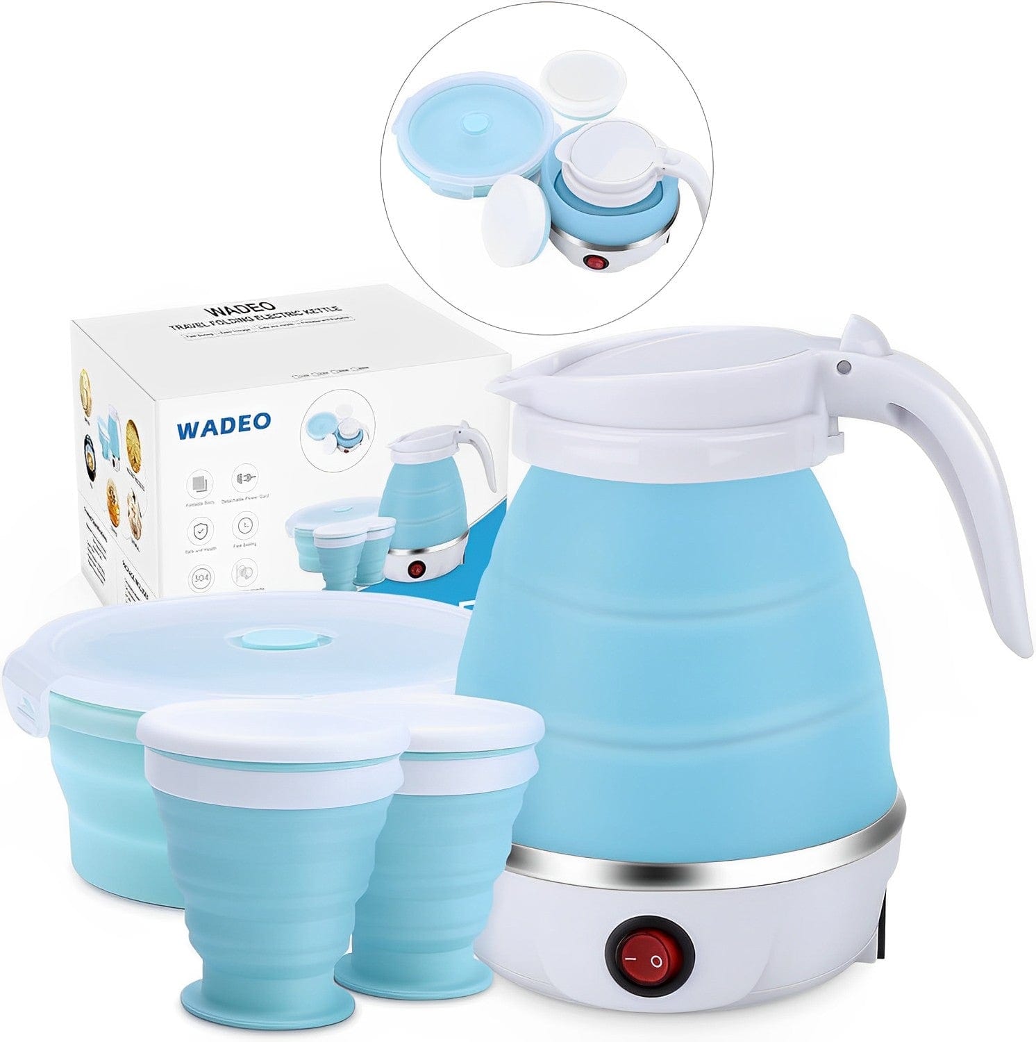 Collapsible Electric Kettle Foldable Water Boiler Travel Collapsible Electric Kettle