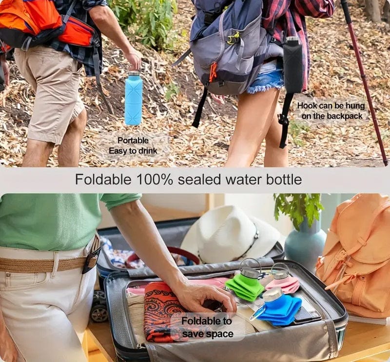 Collapsible Water Bottle | Watertight Travel Collapsible Foldable Water Bottle Collapsible Water Bottle
