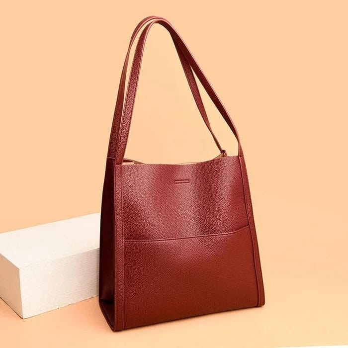 Cora Solid Color Simple Faux Leather Shoulder Bag | Bags For Women Cross Body Side Bags Wine Red Cora Solid Color Simple Faux Leather Shoulder Bag