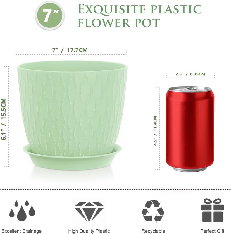 Decorative Flower Pots | Indoor Home Plants Flower Pots Plastic Unbreakable Flowers Pot Decorative Flower Pots