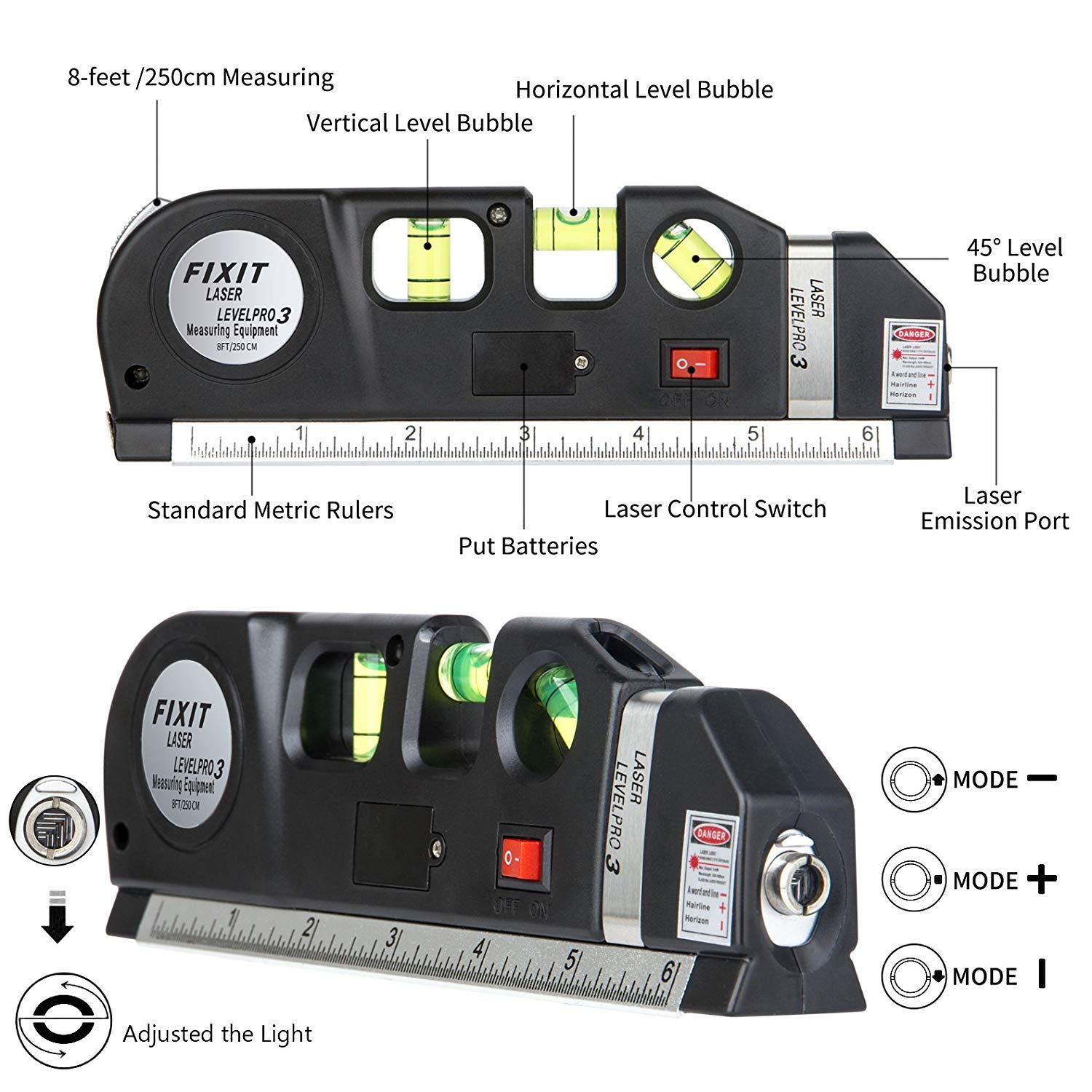 Distance Meter 4-in-1 Level Tape | Inch Tape Electronic Distance Meter Measure Laser Level - Distance Meter 4-in-1 Level Tape
