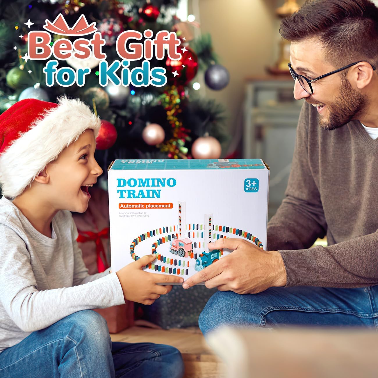 Domino Blocks Toy Train Automatic Stacking Game Set- Dominoe Blocks Toy Train Automatic Stacking Game Set - Domino Blocks Toy Train Automatic Stacking Game Set (Pack of 60 Blocks)