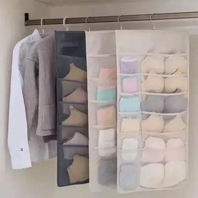 Double Sided Closet Hanging Organizer Organizers Double Sided Closet Hanging Organizer