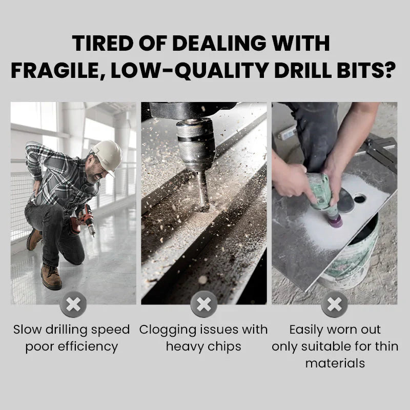 Drill Bit Kit️ (Set of 13) | Drill Bits For Metal Set Steel For Drilling Metal Head For Walls - Hand Tools & Kits - Drill Bit Kit Ultra-Hard Alloy Drill Bit Kit (Set of 13)