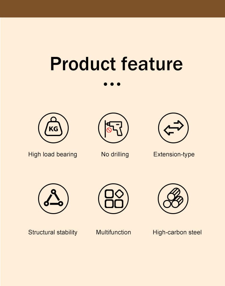 Drill-free Adjustable Rod | Curtain Rod Adjustable Extendable Door Curtains Window Rods Drill-free Adjustable Rod