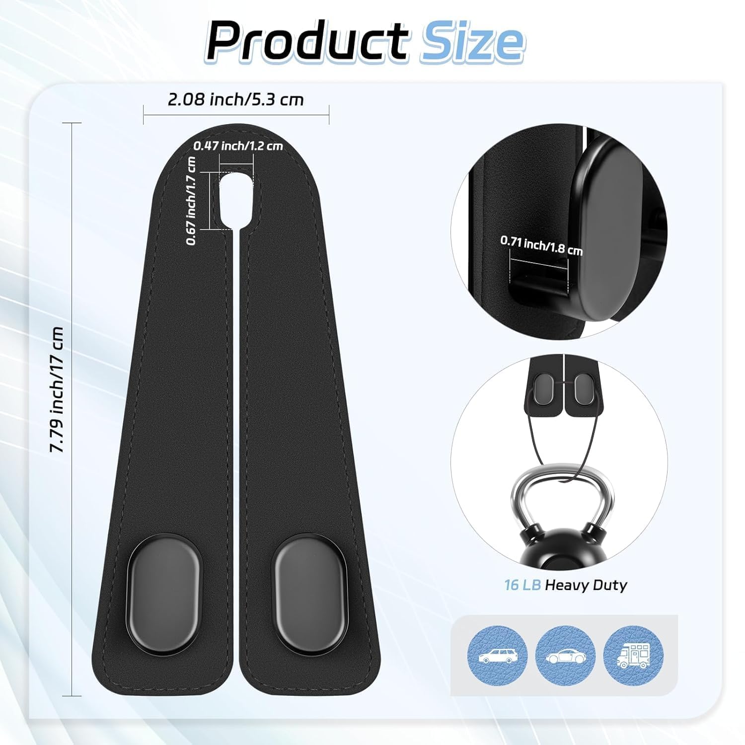 Dual-Hook Car Headrest Organizer Dual-Hook Car Headrest Organizer
