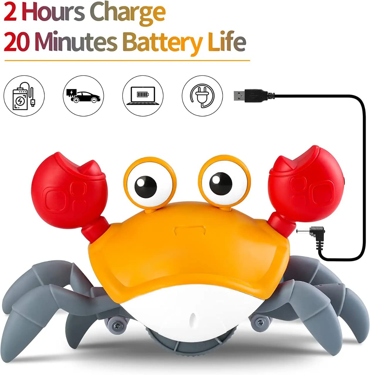Electric Crawling Crab Toy | Toy For Infants Crawling Crab Play Toys Dancing Motor Skills - Green - Electric Crawling Crab Toy