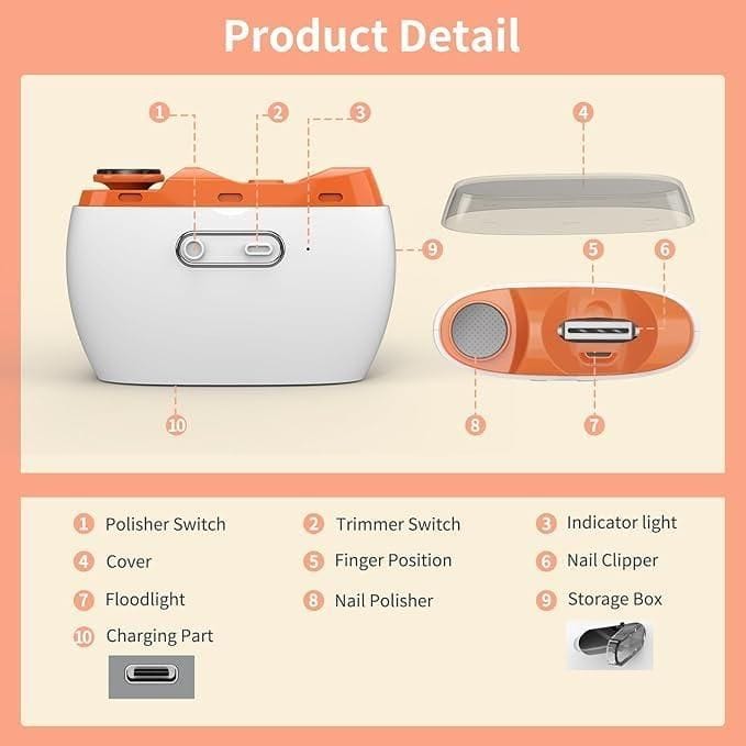 Electric Nail Clipper & Polisher | Nail Clipper Trimmer Electric Nails Health Products Care Accessories Electric Nail Clipper & Polisher
