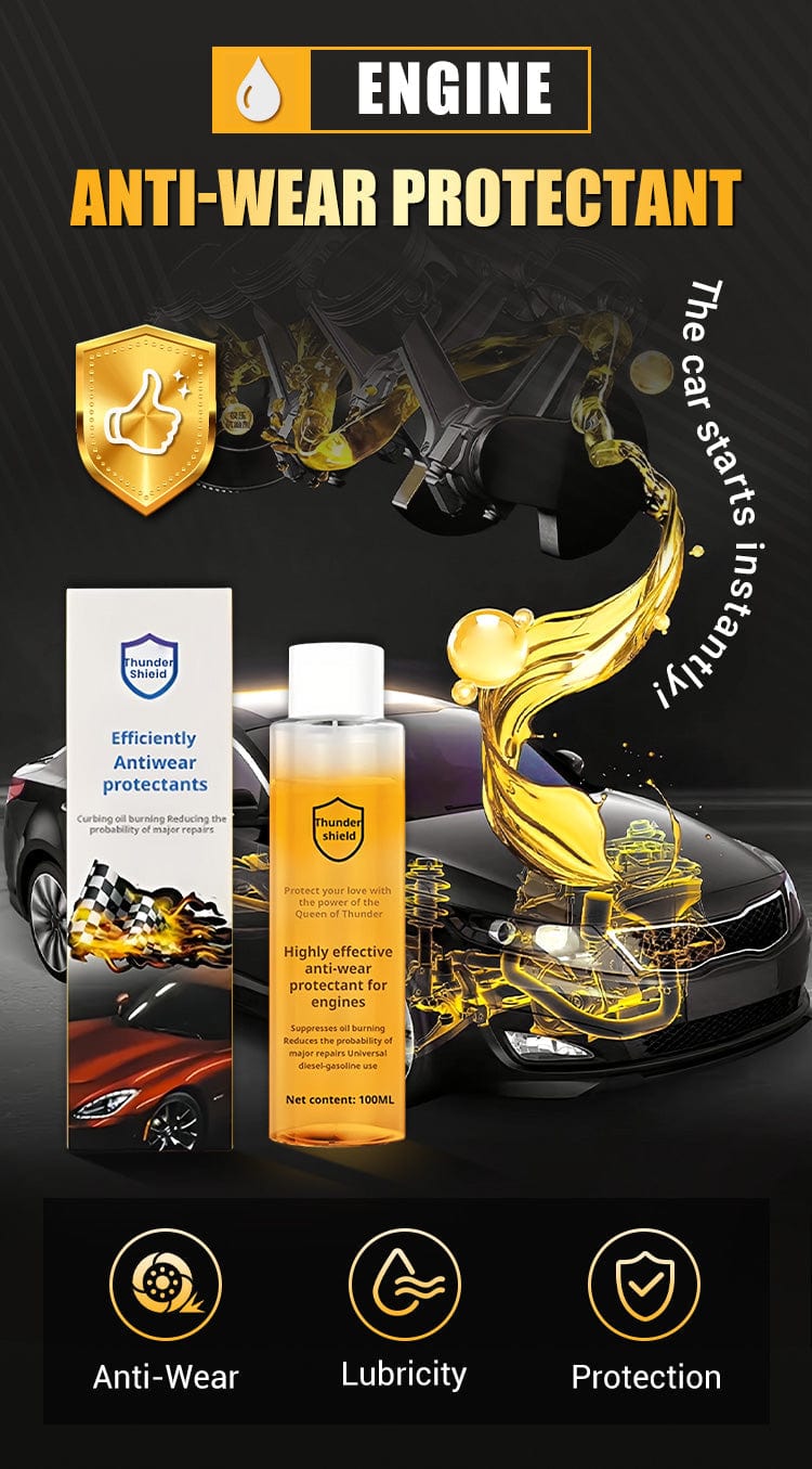 Engine Anti-wear Protectant | Engine Oil Lubricant Additive Fuel Efficiency Performance Engine Anti-wear Protectant (Pack Of 2)