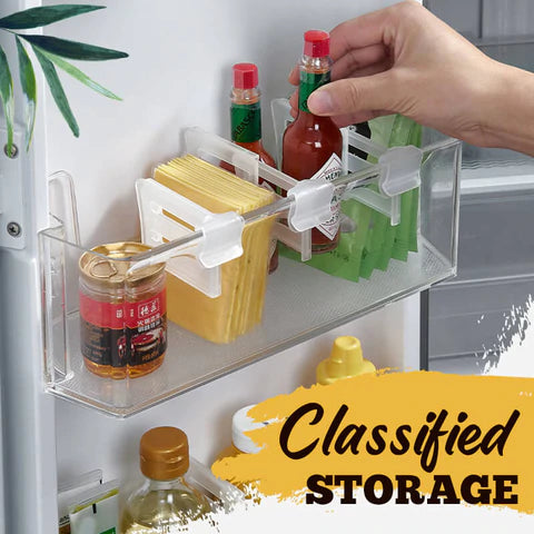 Expandable Refrigerator Storage Divider | Cover For Refrigerator Fridge Door Organization Products Space - PACK OF 10 - Expandable Refrigerator Storage Divider