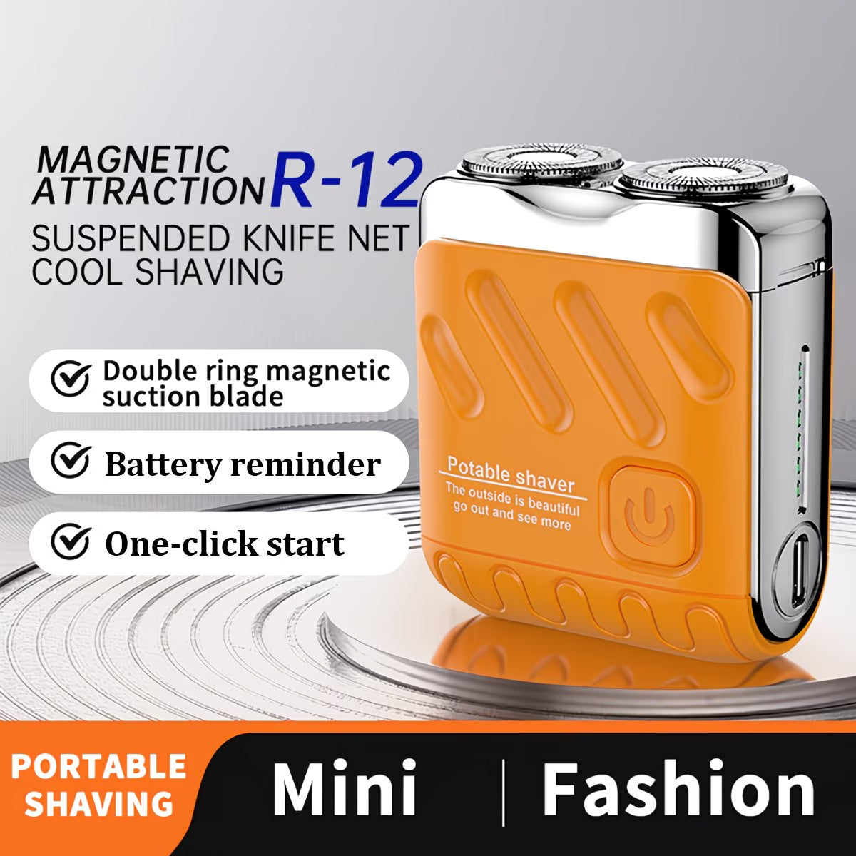 Electoshaver Portable 360° Dual Ring Electric Shaver