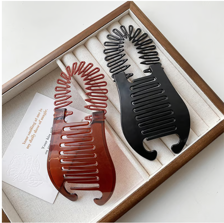 Flexible Interlocking Banana Clips (Pack of 2) | Banana Clips Hair Comb Different Hairstyles Clature Flexible Clips Set - Flexible Interlocking Banana Clips (Pack of 2)