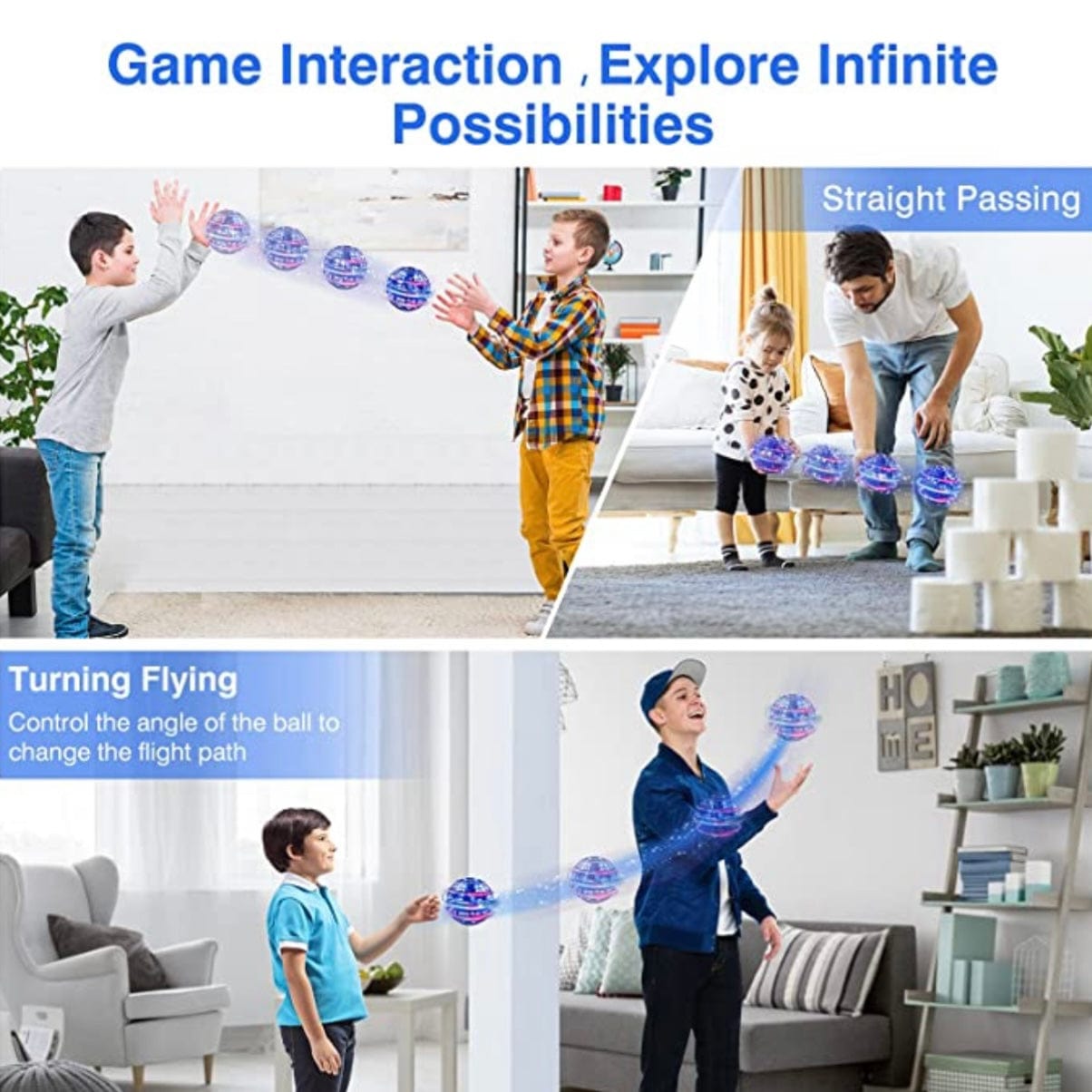 Flying Orb Ball Toy Mini Drone Boomerang Spinner for Kids Flying Ball Toy