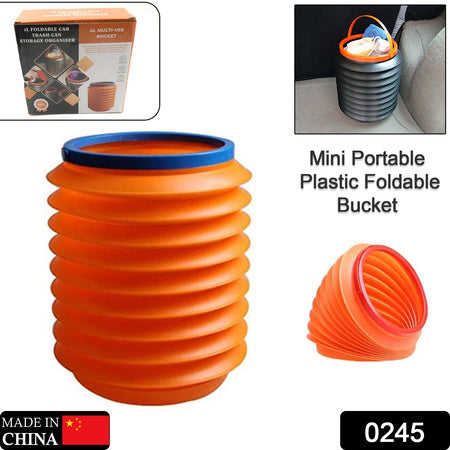 Foldable Collapsible Storage Bucket (Pack of 2) | Storage Box Plastic container Portable Outdoor Bucket For Travel - Home Improvement - Black - Foldable Collapsible Storage Bucket (Pack of 2)