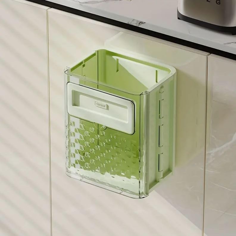 Foldable Wall Mounted Trash Can | Trash Can Bin For Kitchen And Bathroom Hanging Dustbins - Kitchenware - Foldable Wall Mounted Trash Can