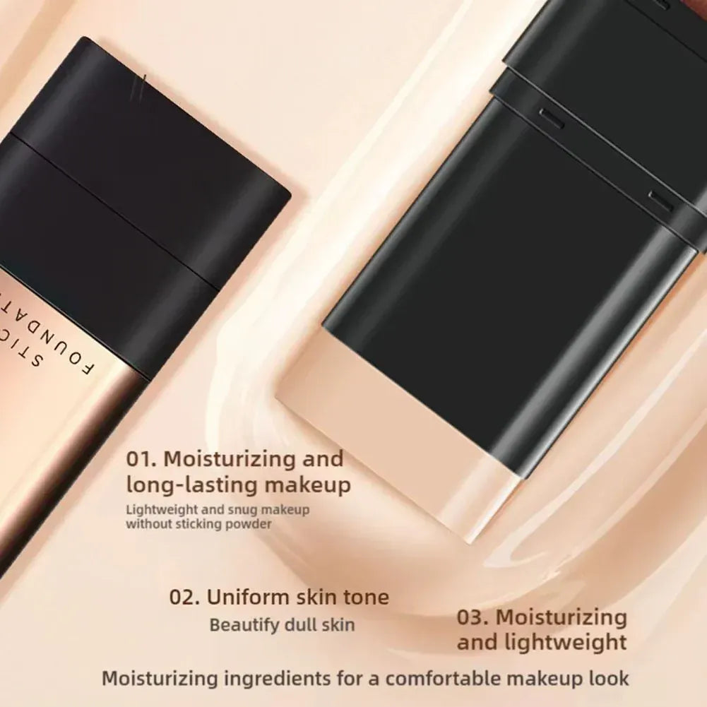 Foundation Stick | Glass Skin Tone Korean Skincare Products Flawless Foundation Foundation Stick 2 in 1 for Korean Glass Skin