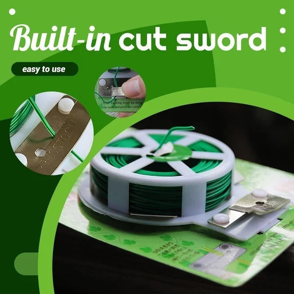 Garden Twist Ties Wire With Shear (Pack of 2) | Flower Plants Home Gardening Twist Tie Wire Plant Ties Shear - Garden Twist Ties Wire With Shear (Pack of 2)