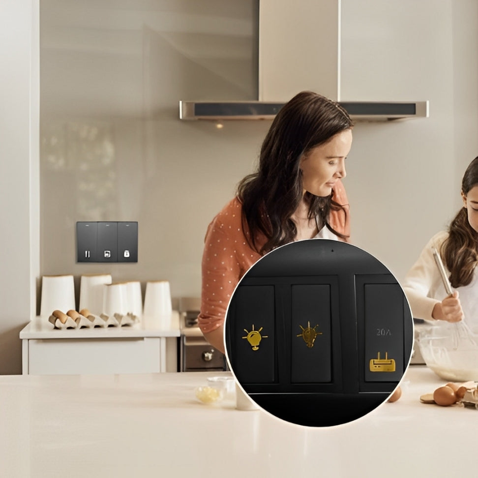 Gold Switch Stickers | Gold Labels Sticker Size Customized Stickers Sheet Home Sticker - 1 Set (56Pieces) -599Rs - Gold Switch Stickers