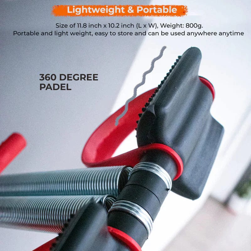 Gym Equipment Resistance Band Ab Exerciser Abdominal Workout -Fitness Tummy Trimmer Stomach Machine Double Spring Tummy Trimmer