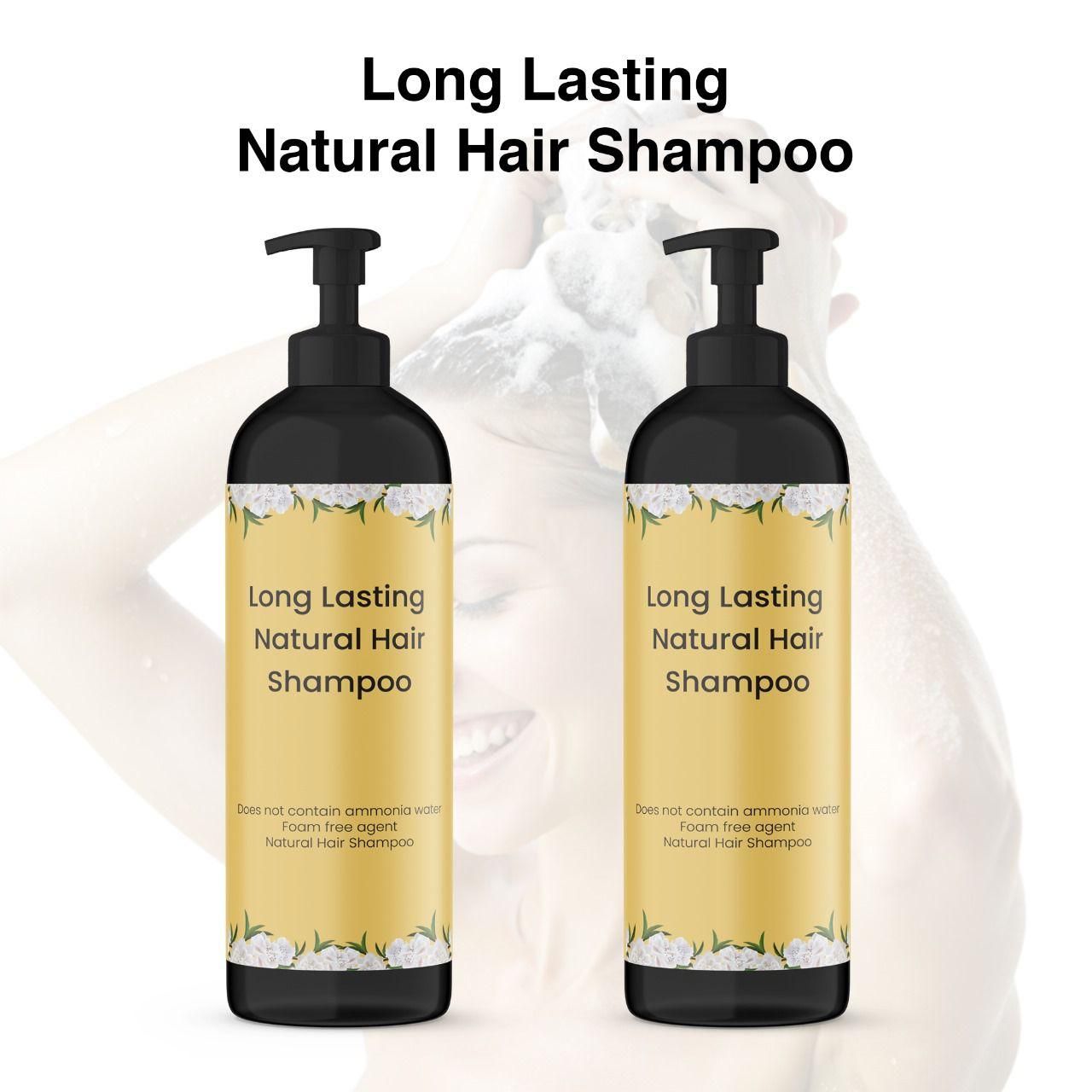 Hair Dye Long Hair Shampoo Natural Organic Dye (Pack of 2) - Long Lasting Natural Hair Dye Shampoo (Pack of 2)
