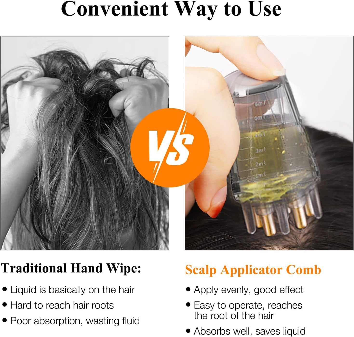 Hair Oiling Massage Scalp Massager For Hair Growth Oil Applicator-Root Comb Applicator Bottle (Pack of 2) Root Comb Applicator Bottle (Pack of 2)