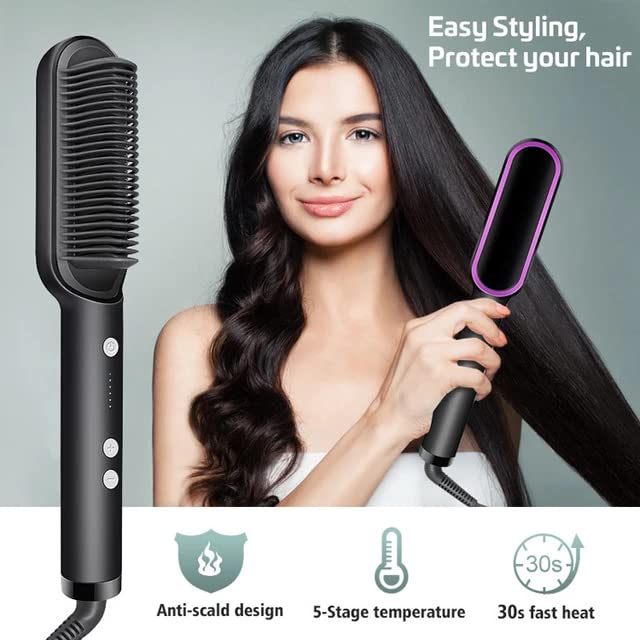 Hair Straightener Comb | Hair Straightening Brush Electric Comb Heat Straightener Hair Straightener Comb