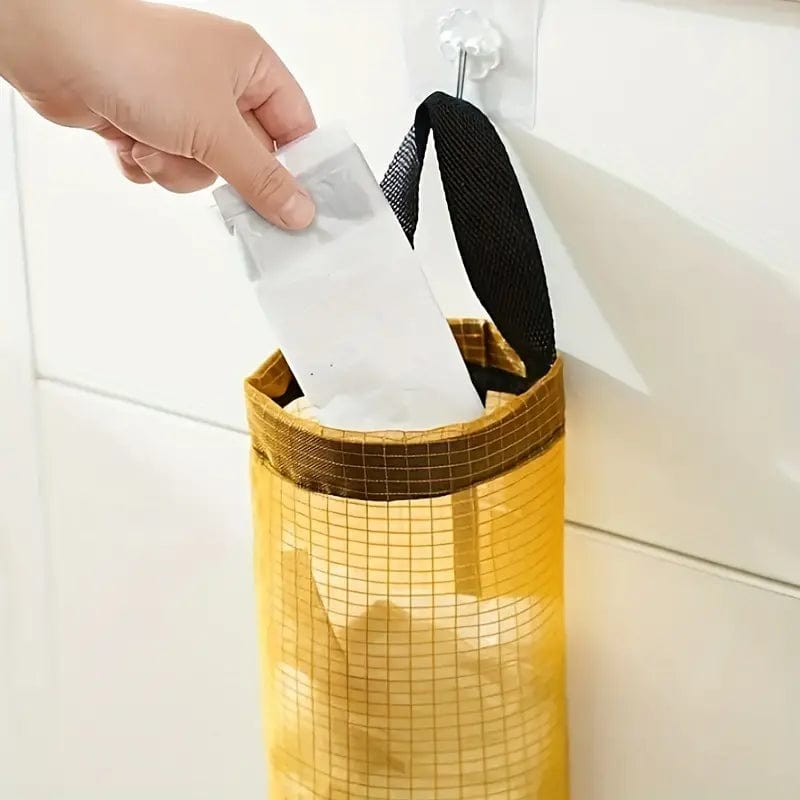 Hanging Mesh Plastic Bag Holder Organizers Hanging Mesh Plastic Bag Holder